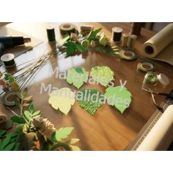 Adornos apliques de Hojas en foamy para decorar floristería x10p 2