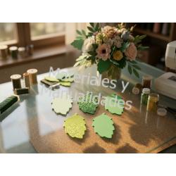 Adornos aplique de Hojas en foamy 8.5cm para floristería x10p 2