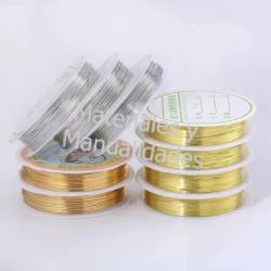 Alambre color dorado plata cobre para bisutería flores manualida 1