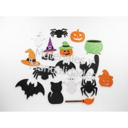 Figuras en foamy Halloween para decorar goma eva fomy escarchado 2