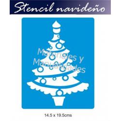 Stencil plantilla árbol de navidad Para estarcido en manualidade 1