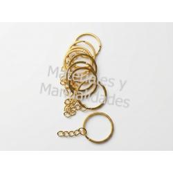 Argollas Metálicas doradas plana gruesa x12pz 2