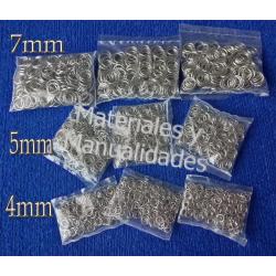 Argolla plateada de 7mm herrajes para aretes pendientes y alambr 1