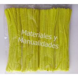 Limpia pipas Chelines Gamuzados Amarillo Claro para muñecos Deco 1
