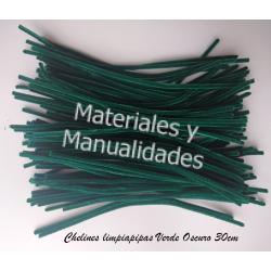 Chelines Gamuzados Verde Oscuro para muñecos Decoración hogar na 1