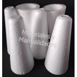 Conos De Icopor Poliestireno 20cm Para Manualidades Fomy porcela 1