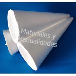 Conos De Icopor Poliestireno 50cm Para Manualidades Fomy porcela 1