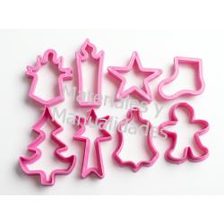 Molde Cortador para navidad estrella pesebre bota arbol ángel 1