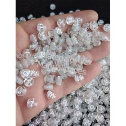 Ensamble redonda alfabeto transparente con Destellos x20gr 1