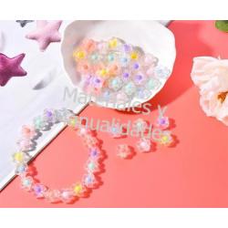 Ensamble de Flores transparentes de 9mm margarita para pulseras  1