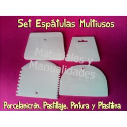 Set espátulas plásticas multiusos manualidad Porcelanicrón Pasti 1