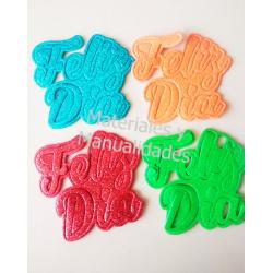Figuras en foamy Eva Feliz día apliques para decorar 2
