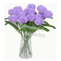 50 Chelines Gamuzados Vileta Claro Lila limpia pipas para flores 1