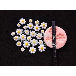 Molde Silicona flores x4 miniatura para decorar con porcelanicró 1