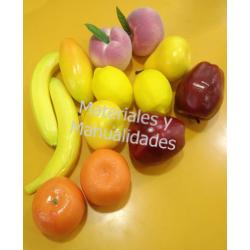 Frutas Artificiales manzana pera plásticas Realistas para hogar 1
