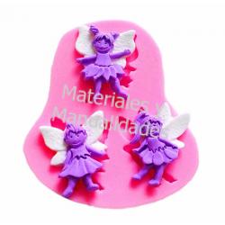 Molde silicona hadas para pastel fondant fimo para prendedores 2