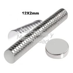 Imán Disco Redondo 12mm Potentes Para Artes oficina y hogar 2pz 2