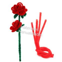 50 Limpia pipas rojo Chelines Gamuzados para muñecos Decoración 1