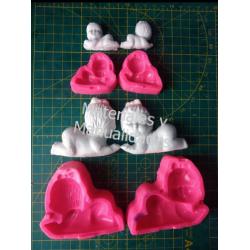 Molde siliconado gateadora para baby shower recordatorios 8pcs 1
