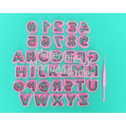 Molde para fondant letras 2 cm alfabeto Abecedario y números 2 c 1
