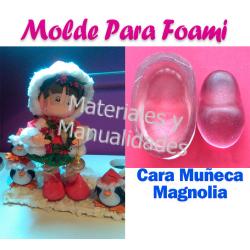 Set Molde foamy Cara de muñeca magnolia para muñecas fofuchas 2p 1