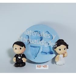 Molde silicona Novios multipersonajes para fondant pastillaje fo 1 Molde silicona Novios multipersonajes para fondant pastillaje fo 1