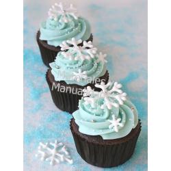 Copo de nieve cortador plástico para decorar fondant utensilio de repostería