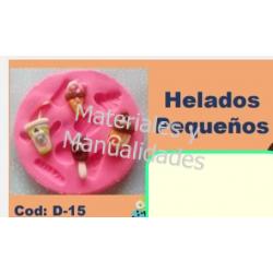 Molde silicona helados mini 2cm para artes y aplique en Pasta fr 1