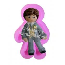 Molde silicona hombre joven novio bodas para fondant pastel fimo 2