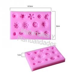 Molde silicona rosas Flores girasol para decorar aretes 1