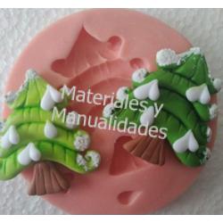 Molde silicona árbol de navidad 2 para porcelanicron fomy 1