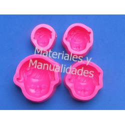 Molde Flexible Caras de Ángel rostros Humanizados para recordato 1