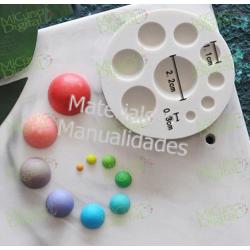 Molde en silicona círculos esfera o perlas para decorar fondant 1