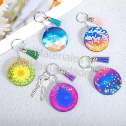 Kit 100 Argollas 2cm y Molde silicona Circular para resina epoxi 1