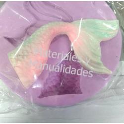 Molde Silicona aleta de sirena para decorar fondant y manualidad 1