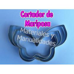 Molde cortante de Mariposa Alas Curvas para decoración con porce 1