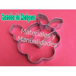 Molde cortante de Mariposa Alas Curvas para decoración con porce 2