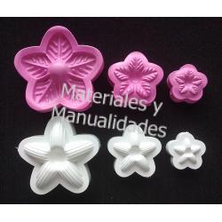 Kit x6 Moldes Para Foamy sépalos flor de verano y rosa lirio Par 2