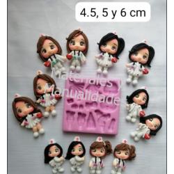 Molde en Silicona multifiunción muñecos de 4.5 cm a 6cm 2