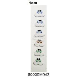 Ojos resinados adhesivos #11 azules 5mm para muñecos 2