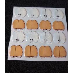 Ojos adhesivos garfield 1.5cm x 6 pares para tela foami pasta 2