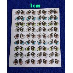Ojos adhesivos giordano 1cm alto relieve para toppers tela fomi1 1