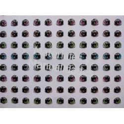 set Ojos adhesivos de 6mm relieve 3d resinados uv sticker para t 1