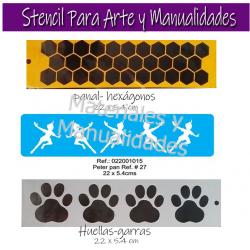 Stencil plantilla garras huellas dog para artes y manualidades 1