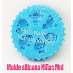 Molde Silicona Niñas Lol mini crea apliques para Fondant pastill 1