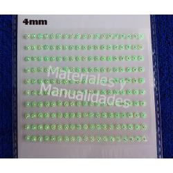 Adornos Brillantes acrílicos verde 4mm Adhesivos decorativos to 1