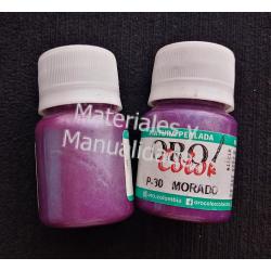 Pintura Perlada Morado de 30ml Auto-Sellante Con Acabado N 1
