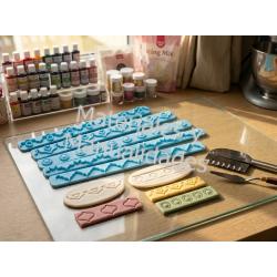 Plantilla para texturizar pasta flexible o fondant 6pzas 2