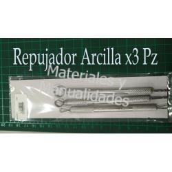 Set Repujador de arcilla metálico x3 para arcilla pasta moldeabl 1