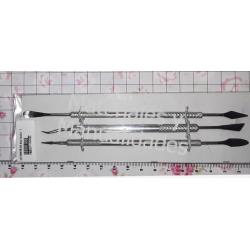 Herramienta multiusos espátulas Repujador metálico para cuero ce 1